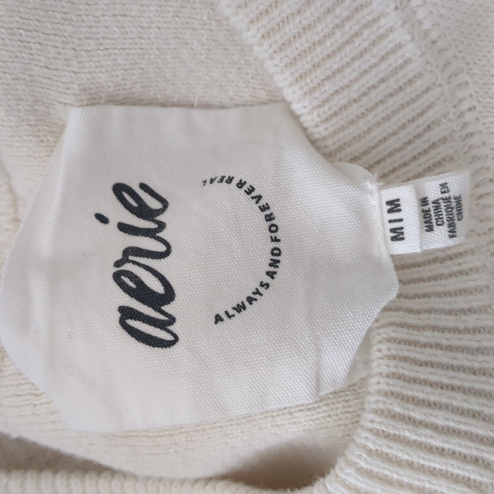 Aerie Cropped Sweater - Medium - Natural - Picture 3 of 4